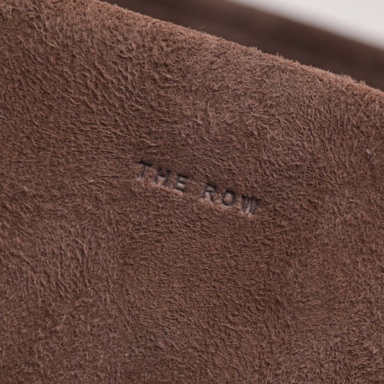 THE ROW Medium N/S Park Tote in Suede - Cacao Dark Brown
