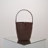 THE ROW Small N/S Park Tote in Suede - Cacao Dark Brown