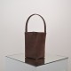 THE ROW Small N/S Park Tote in Suede - Cacao Dark Brown