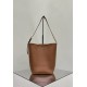 THE ROW Medium Park Leather Bucket Bag - Tan