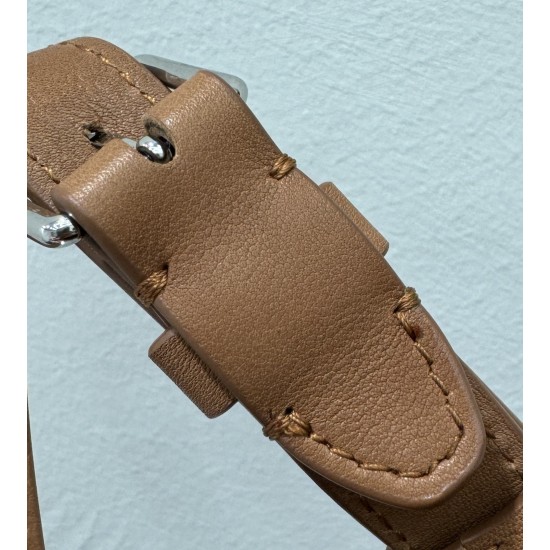 THE ROW Medium Park Leather Bucket Bag - Tan
