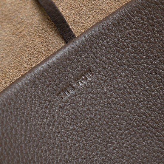 THE ROW Large N/S Park Tote Leather Bucket Bag - Taupe