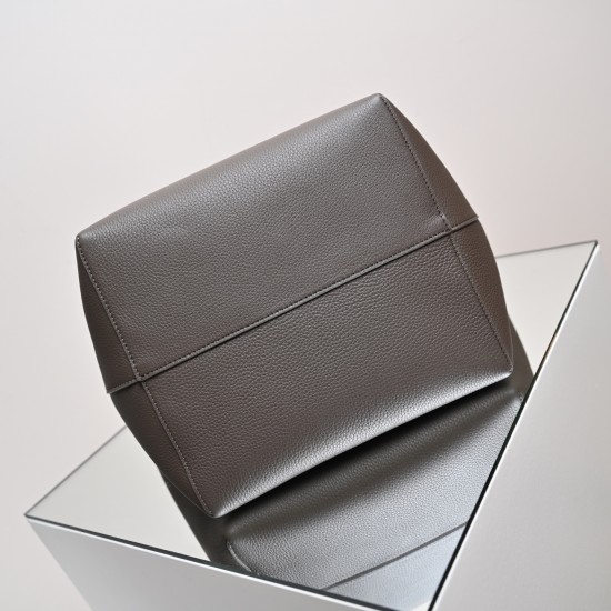THE ROW Large N/S Park Tote Leather Bucket Bag - Taupe