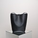 THE ROW Large N/S Park Tote Leather Bucket Bag - Black