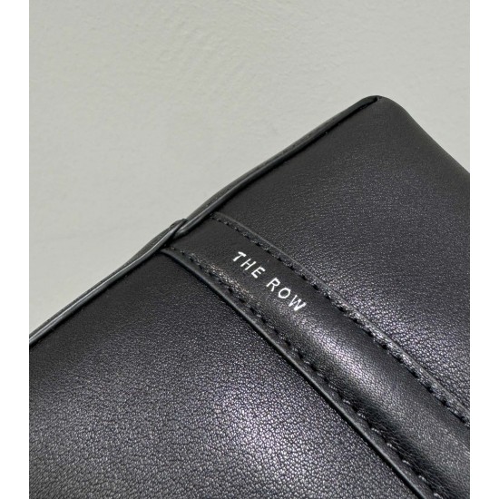 THE ROW Medium Park Leather Bucket Bag - Black