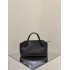 THE ROW Terrasse Bauletto Grainy Calfskin Bag - Black