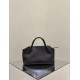 THE ROW Terrasse Bauletto Grainy Calfskin Bag - Black