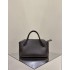 THE ROW Terrasse Bauletto Grainy Calfskin Bag - Dark Brown