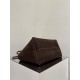 THE ROW Terrasse Smooth Saddle Leather Bag - Ebony Brown