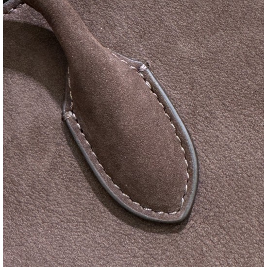 THE ROW Terrasse Smooth Saddle Leather Bag - Ebony Brown