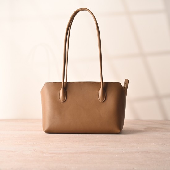 THE ROW Terrasse Smooth Saddle Leather Bag - Mustard
