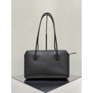 THE ROW Terrasse Smooth Saddle Leather Bag - Black