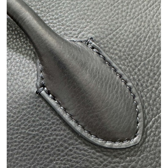 THE ROW Terrasse Smooth Saddle Leather Bag - Black