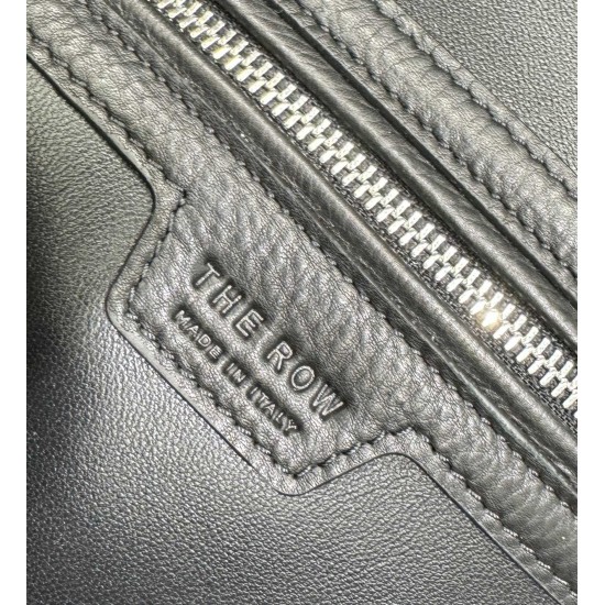 THE ROW Terrasse Smooth Saddle Leather Bag - Black