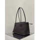 THE ROW Terrasse Smooth Saddle Leather Bag - Dark Brown