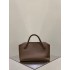 THE ROW Terrasse Bauletto Grainy Calfskin Bag - Tawny Brown