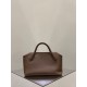 THE ROW Terrasse Bauletto Grainy Calfskin Bag - Tawny Brown