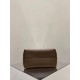 THE ROW Terrasse Bauletto Grainy Calfskin Bag - Tawny Brown