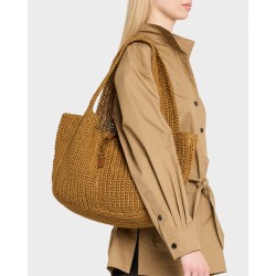 Saint Laurent Bea YSL Tote Bag in Cord and Leather