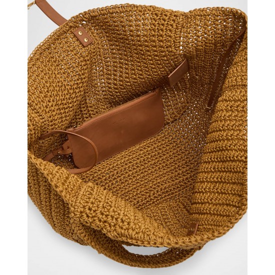 Saint Laurent Bea YSL Tote Bag in Cord and Leather