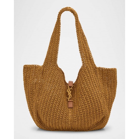 Saint Laurent Bea YSL Tote Bag in Cord and Leather