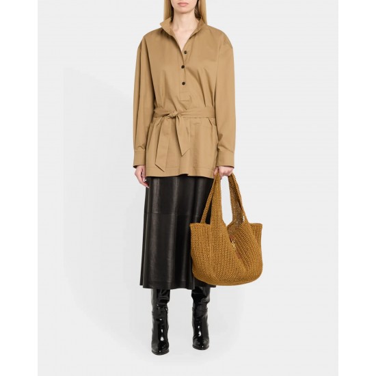 Saint Laurent Bea YSL Tote Bag in Cord and Leather
