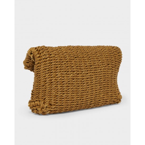 Saint Laurent Cassandre Small YSL Pouch Clutch Bag in Raffia Saint Laurent Cassandre Small YSL Pouch Clutch Bag in Raffia