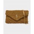 Saint Laurent Cassandre Small YSL Pouch Clutch Bag in Raffia