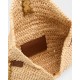 Saint Laurent Envelope Flap YSL Pouch Bag in Raffia