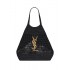 Saint Laurent Icare Tote Bag in Raffia- Black