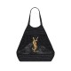Saint Laurent Icare Tote Bag in Raffia- Black
