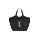 Saint Laurent Icare Tote Bag in Raffia- Black