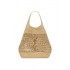 Saint Laurent Icare Tote Bag in Raffia- Naturel And Brown Gold