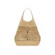 Saint Laurent Icare Tote Bag in Raffia- Naturel And Brown Gold