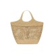 Saint Laurent Icare Tote Bag in Raffia- Naturel And Brown Gold