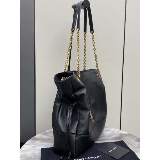 Saint Laurent Jamie 4.3 Large Pochon Bag – Black Lambskin, Underarm Shoulder Bag