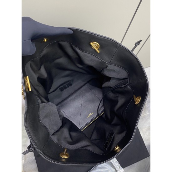 Saint Laurent Jamie 4.3 Large Pochon Bag – Black Lambskin, Underarm Shoulder Bag