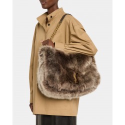 Saint Laurent Jamie 4.3 Large YSL Shearling Shoulder Bag