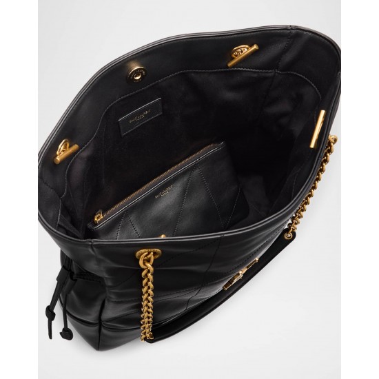 Saint Laurent Jamie 4.3 Small YSL Tote Bag in Quilted Leather Noir