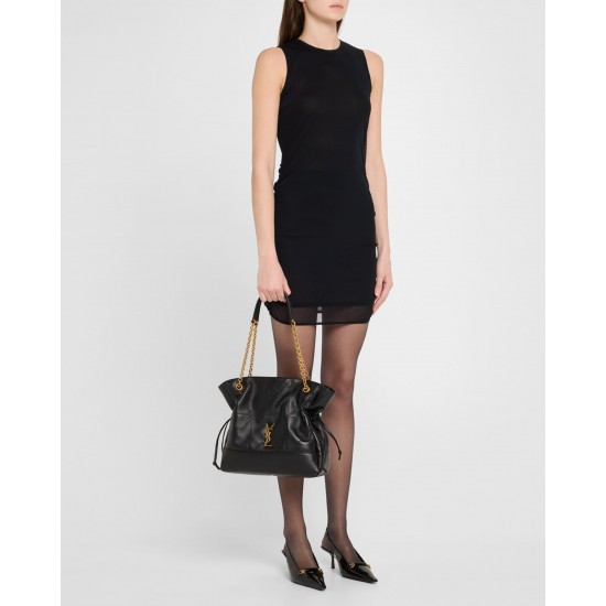 Saint Laurent Jamie 4.3 Small YSL Tote Bag in Quilted Leather Noir