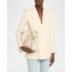 Saint Laurent Jamie 4.3 Small YSL Tote Bag in Quilted Leather Biancocrem