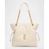 Saint Laurent Jamie 4.3 Small YSL Tote Bag in Quilted Leather Biancocrem
