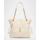 Saint Laurent Jamie 4.3 Small YSL Tote Bag in Quilted Leather Biancocrem