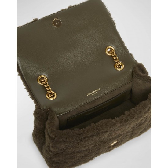 Saint Laurent Jamie Small YSL Shoulder Bag in Lamb Shearling Fur