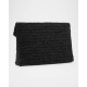 Saint Laurent Large Envelope Flap YSL Clutch Bag in Raffia