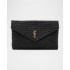 Saint Laurent Large Envelope Flap YSL Clutch Bag in Raffia