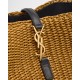 Saint Laurent Le 37 YSL Bucket Bag in Raffia and Leather Saint Laurent Le 37 YSL Bucket Bag in Raffia and Leather