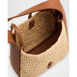Saint Laurent Le 5 A 7 YSL Baby Hobo Bag in Raffia