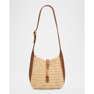 Saint Laurent Le 5 A 7 YSL Baby Hobo Bag in Raffia