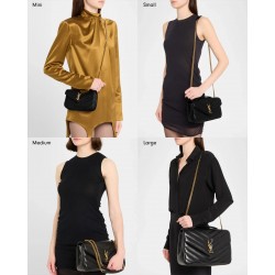 Saint Laurent Loulou Large YSL Chain Shoulder Bag in Quilted Leather